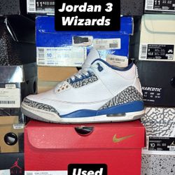 Jordan 3 Wizards