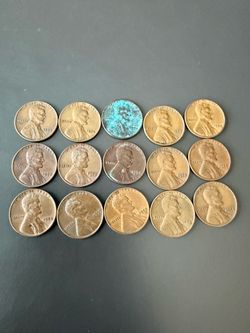 15 of the 1958 wheat pennies