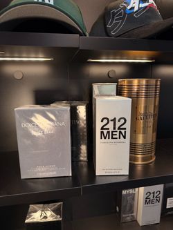 5 Pc Men’s Cologne Bundle Valentino 212 Men D&G Light Blue YSL MYSLF JPG Le Male