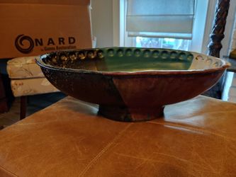 Beautiful pottery oval bowl!