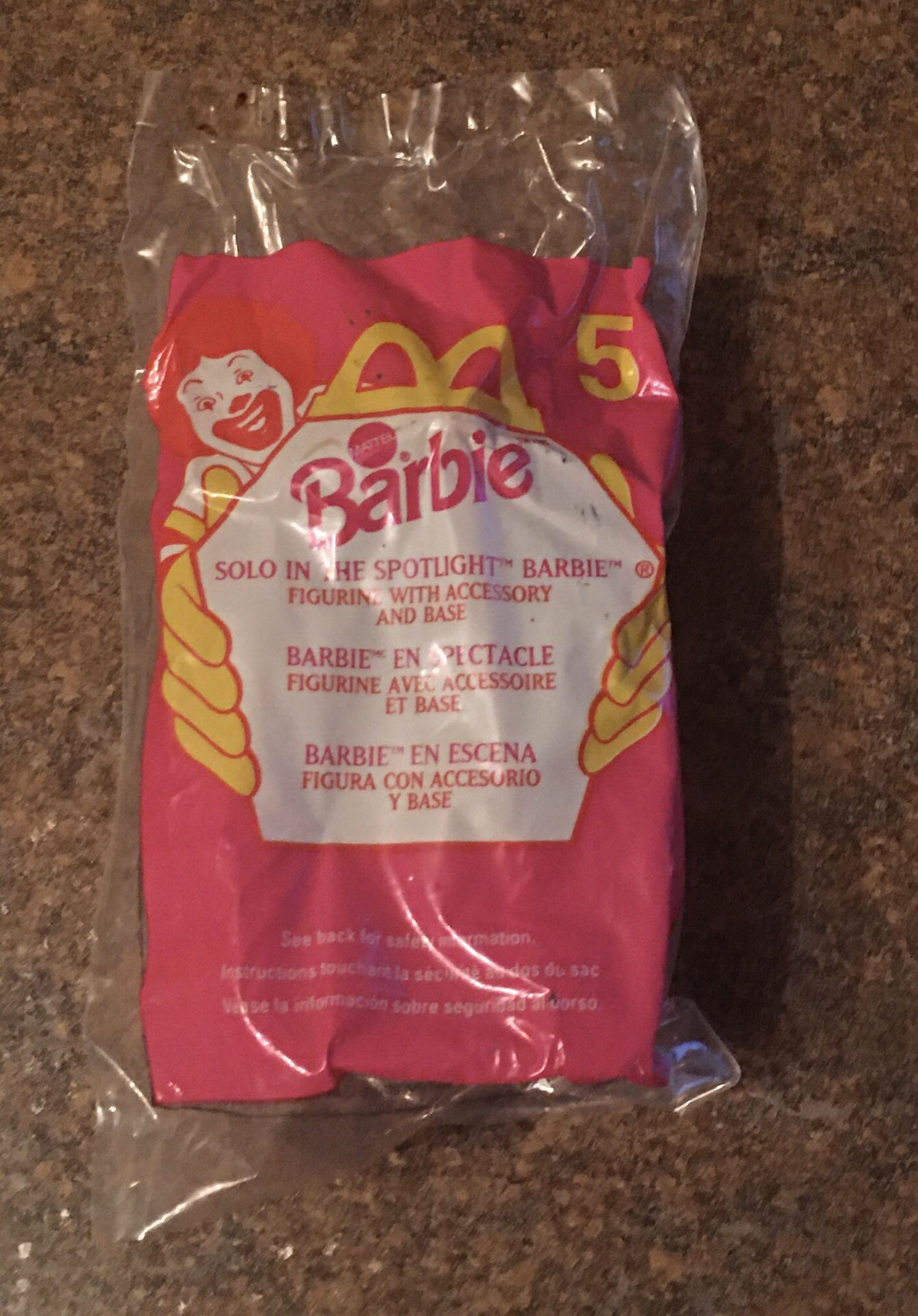 Vintage McDonald’s Happy Meal 1999 #5 Barbie Solo In The Spotlight Barbie Figurine - Brand New/Sealed