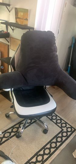 Black Office Chair with Chrome Base