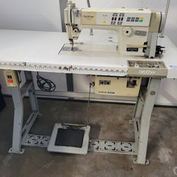 Brother Industrial Sewing Machine DB2-B737-933 Mark II Single Needle With Table. Made In Japan.