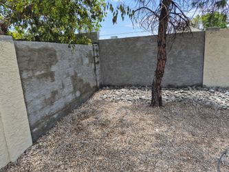 Masonry block walls and stucco