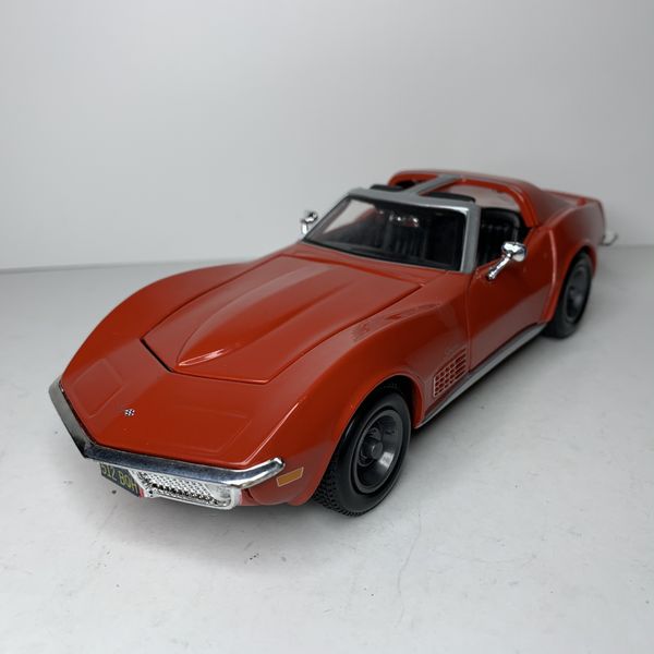 NEW Large 1970 Red Chevy Corvette Sports Car Toy Diecast Metal Model ...