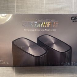 ASUS ZenWiFi AX6600 (XT8) Tri-Band Mesh WiFi 6 System – 2 Pack, Brand New Sealed