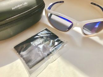 White frame Blue Sunglasses