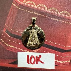 10K Solid Gold Pendant For Wedding 