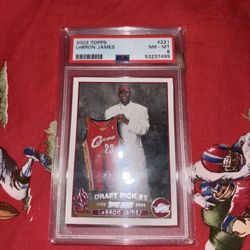 LeBron James 2003 Topps Rookie PSA 8