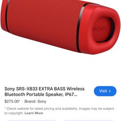 Sony Srs Extra Bass Portable Speaker 