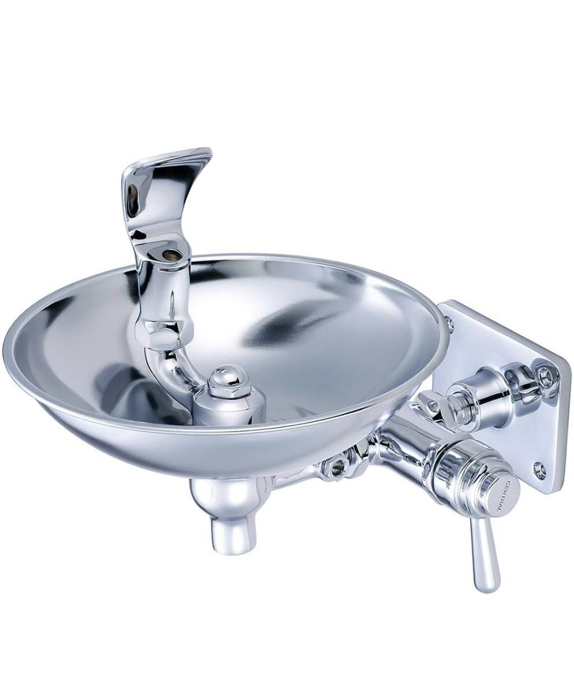 Central Brass Wall Mount Drinking Fountain Chrome (Open Box β New)