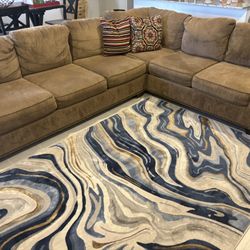 Brown-mustard Sectional 