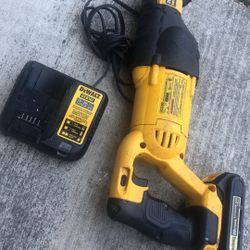 Dewalt 20 Volt Sawzall With Battery And Charger Good Working 