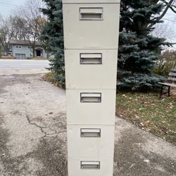 Steelcase 5 Drawer Vertical Letter Size File Cabinet 