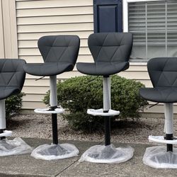Set of 4 Modern Adjustable Barstools