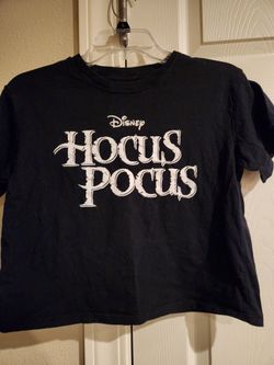 Womens black hocus pocus tshirt crop