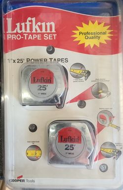 Lufkin Tape Measure x2 each.   25'