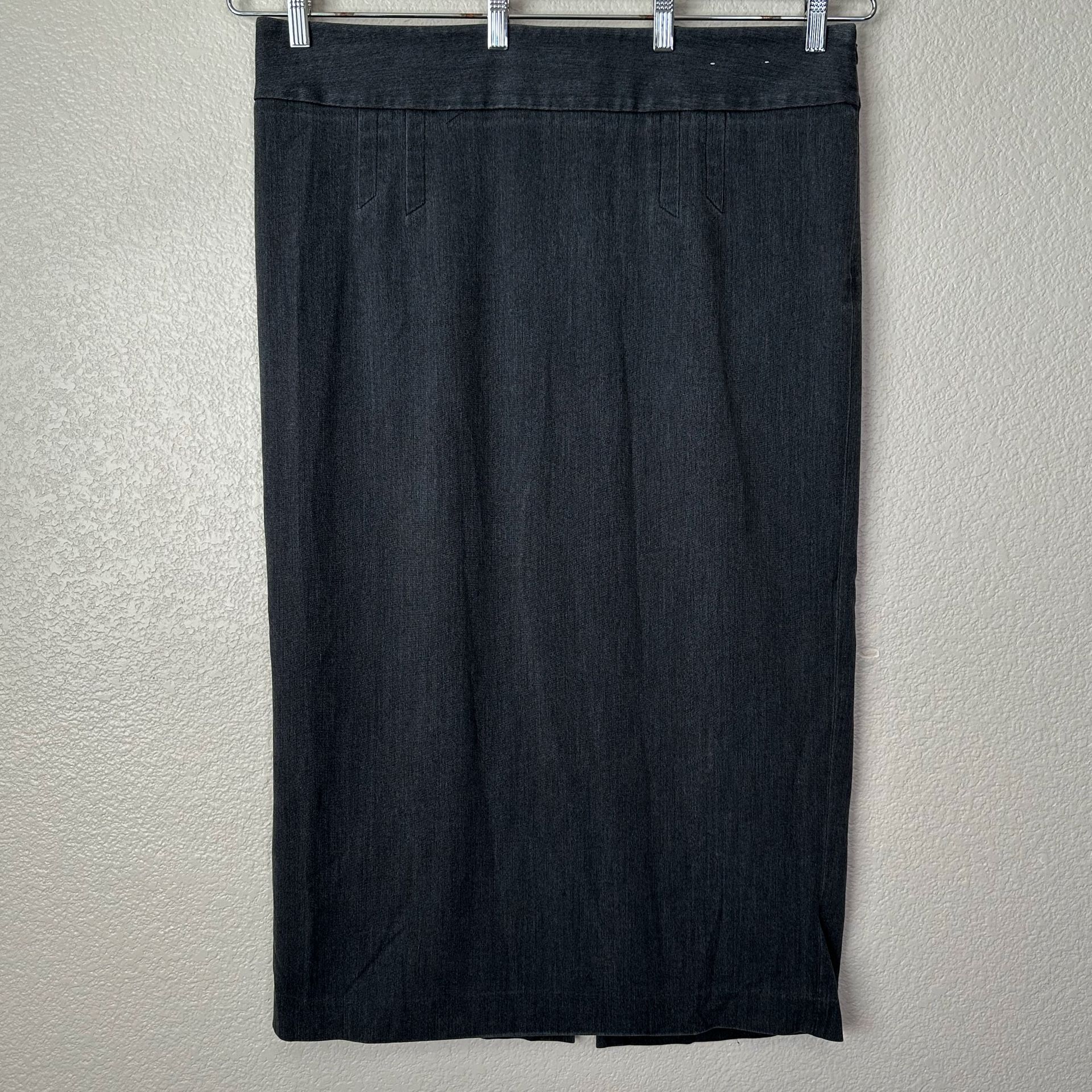 Lane Bryant Soft Denim Charcoal Gray Pencil Skirt