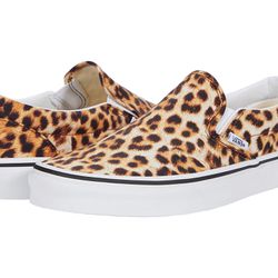 Vans Leopard Print Classic Slip-On Sneakers Shoes Size 6 Women's 