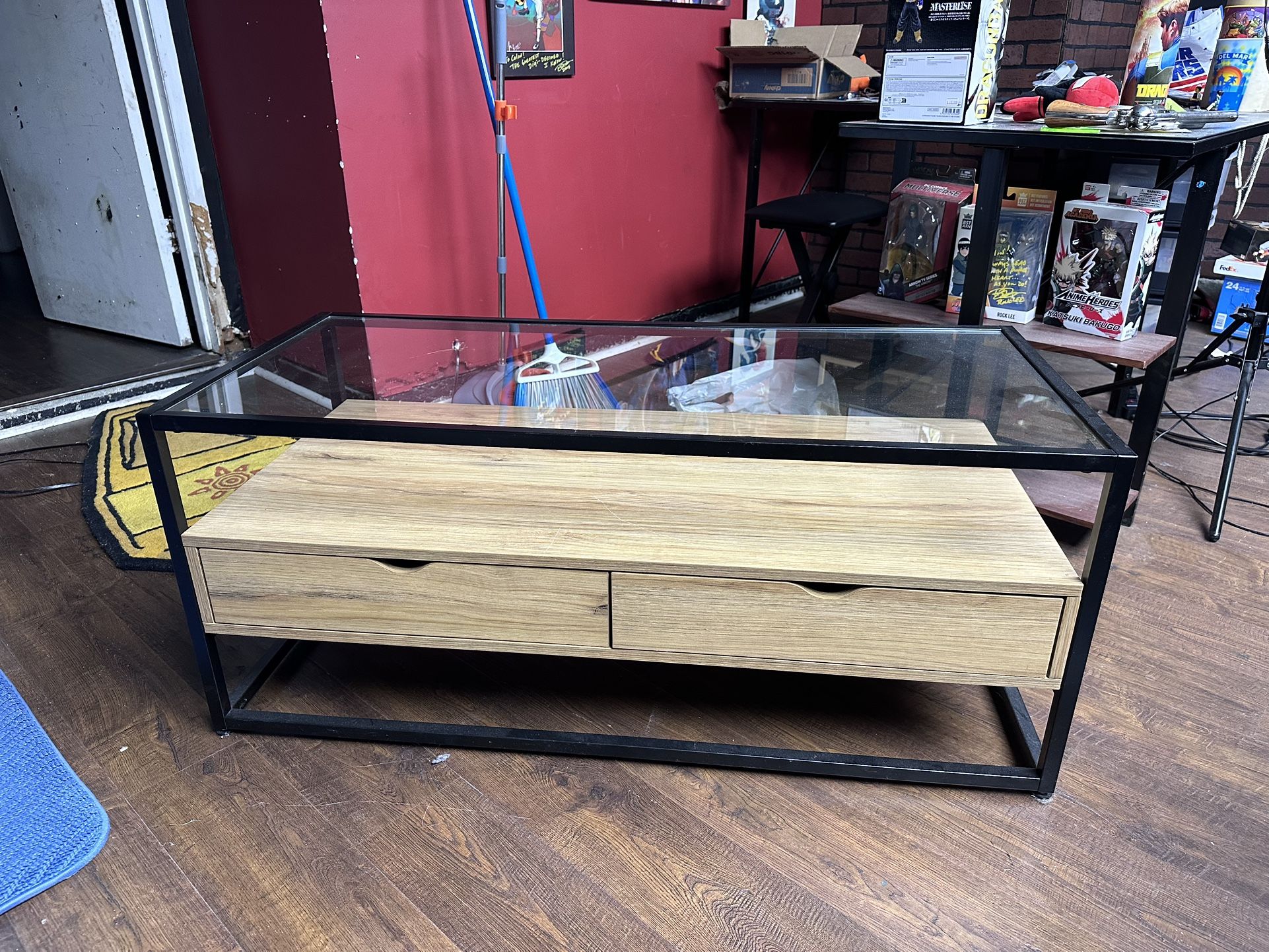 Wood/Glass Coffee Table