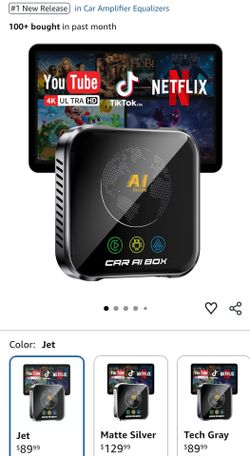 Magic AI Box Wireless CarPlay Adapter, Fast Car Video Box Plug & Play, Easy Setup, Supports Netflix/YouTube/TF Card Streaming Equalizers and More for