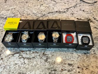 New ACTIVA AND INVICTA MENS WATCHES TOTAL 6 - $250