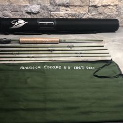 AVENTIK ESCAPE 8'9" 4/5 Weight SIX Section Fly Rod with Tube & Sock-NEW!!! 