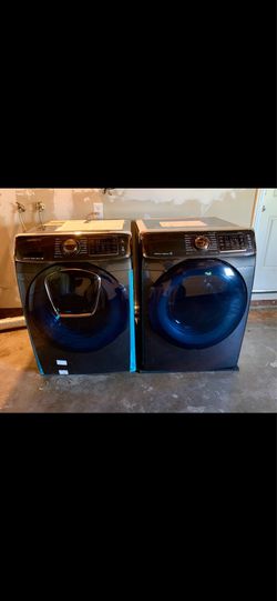 Samsung front load washer and electric dryer