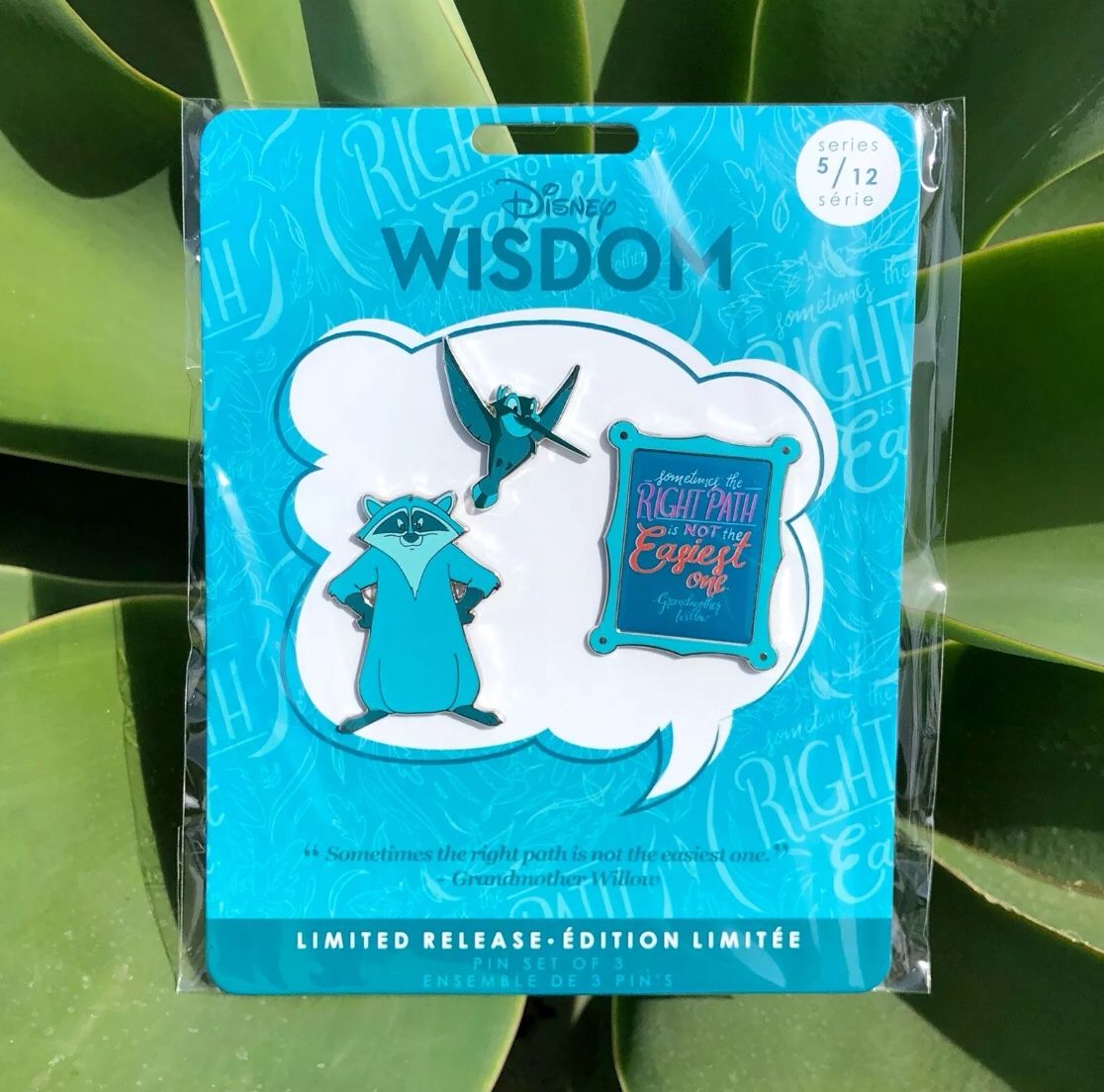 Disney Wisdom Collection #5 May release. Meeko Pins Set Of 3 In Hand