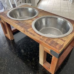 Wooden Dog Bowls 