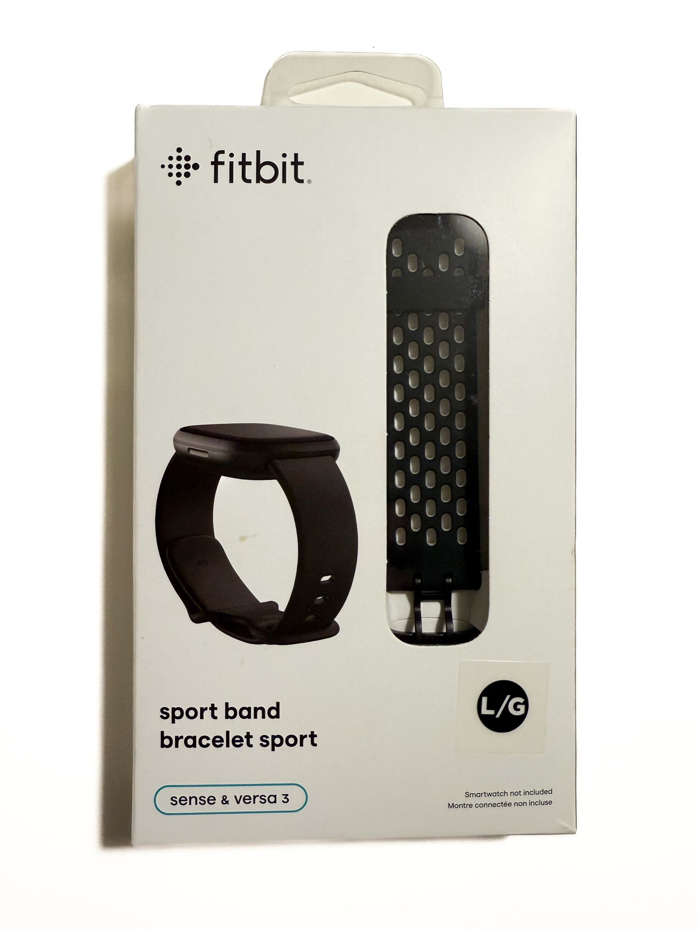 Fitbit sport band bracelet sport, LG, sense & versa 3, black, new, unopened box