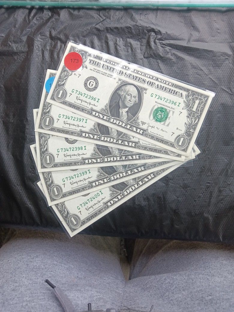 "Brand New" 1963 B series $1 Joseph W Barr Notes 