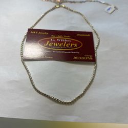 14 Kt, Genuine Gold “ICE” Necklace  16” Long 