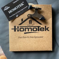 HOMOTEK 8 Pack Hinge Pin Antique Brass Door Stopper,Adjustable Deluxe Heavy Duty Door Stopper 2-1/2"x1-3/4”,with Black Rubber Bumper Tips