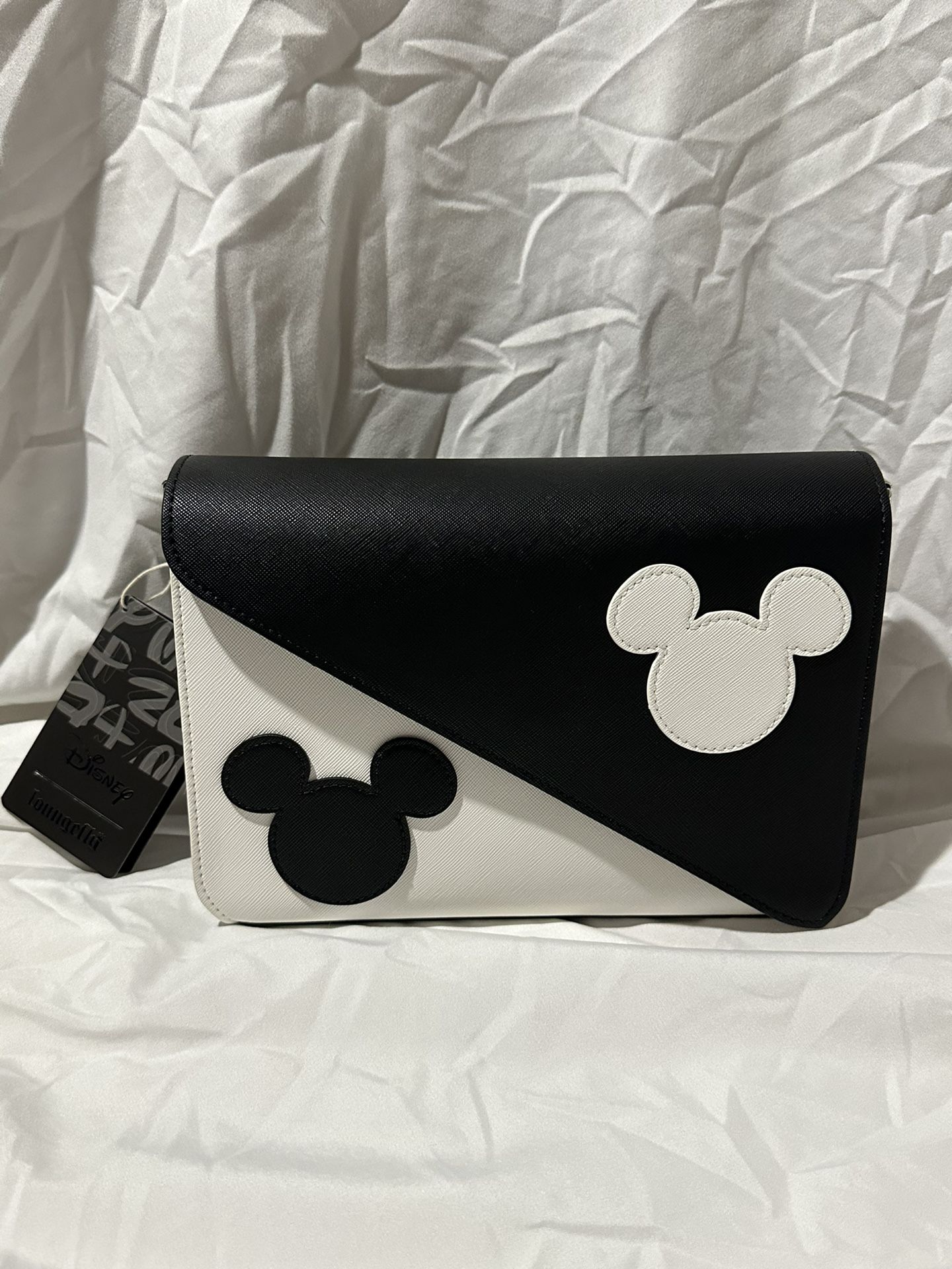 Loungefly Disney Mickey Mouse Y2K Black and White Crossbody Shoulder Bag NEW