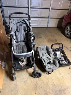 Stroller with a car seat