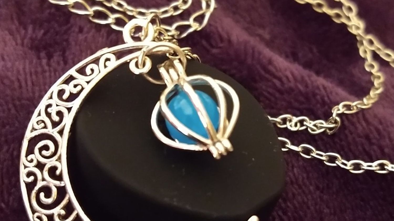 Glowing MOON Turquoise Pendant/Necklace