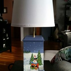 Christmas lamp with shade