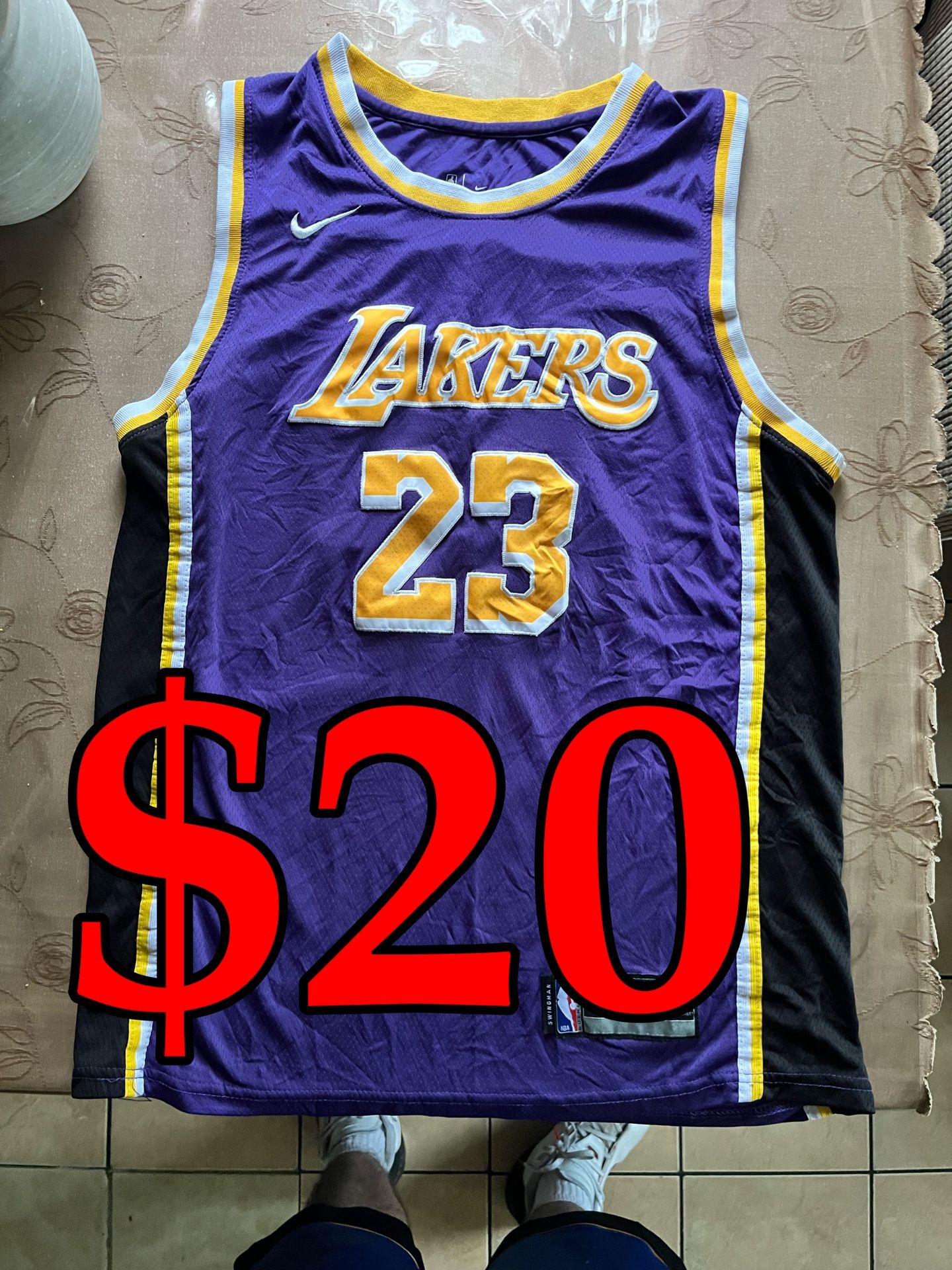 Fanatics LeBron James 23 Lakers NBA Jersey Mens Size Large