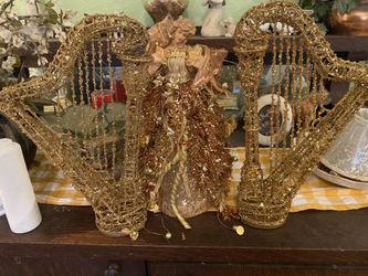 Angel And 2 Harps