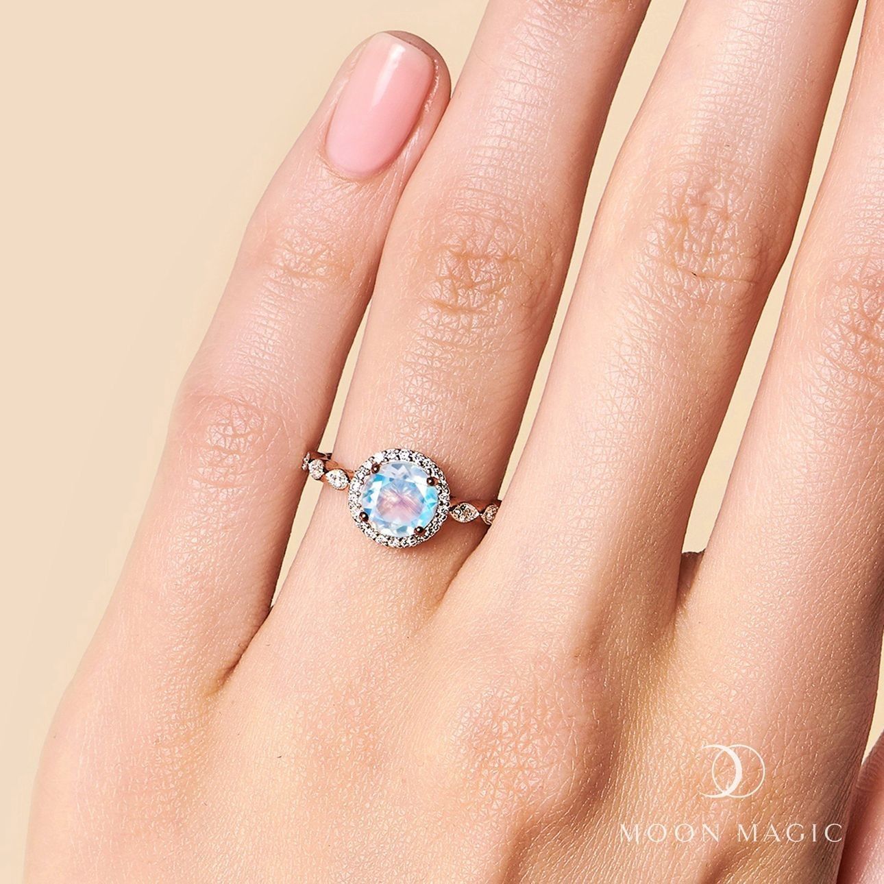 Moonstone Engagement Ring