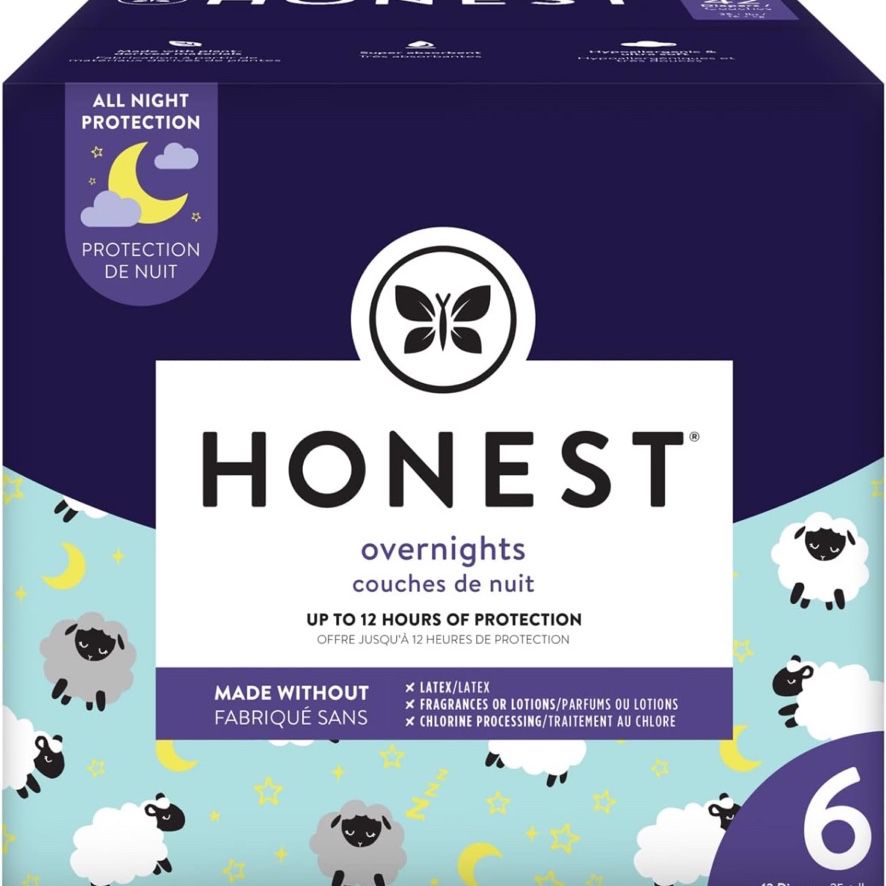 Honest Overnight  Diapers Size 6 42ct 