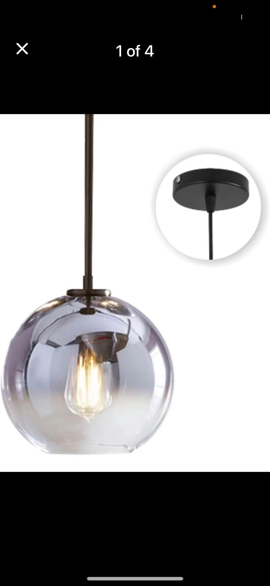 π‘ Modern Black Globe Pendant Light β Mercury Glass π‘ β¨ Retail: $60 | Sale: $20 β¨ Upgrade your space with this KCO Lighting Modern Black Globe Pend