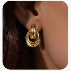 Chunky Knot Earrings for Women