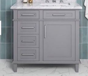 36" BATHROOM VANITY NEW GREY COLOR
