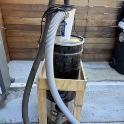 Portable Dust Collector - Rigid Shop Vac, Dust Deputy On Rolling Cart