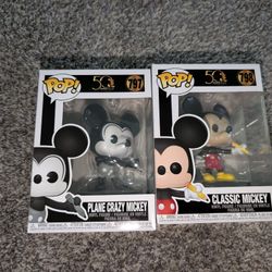 2 Mickey Mouse 50th anniversary Walt Disney Archives funko pop