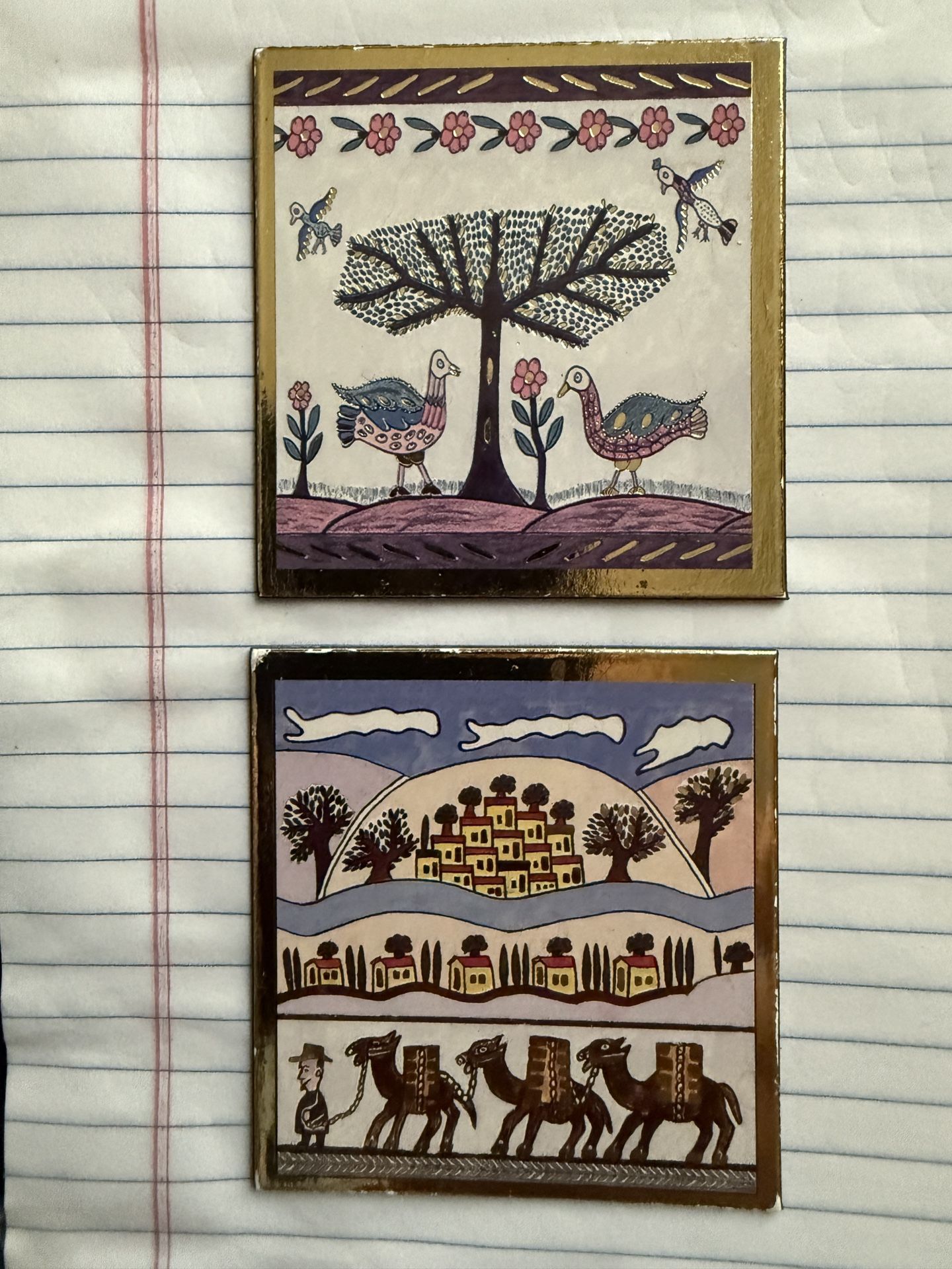 LOT of 2 Shalom of Safed Art Magnets