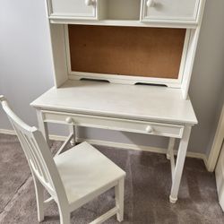 Shabby Chic  Kids Desk With Hutch