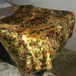 Vintage 1940 Chenille Wedding Blanket 